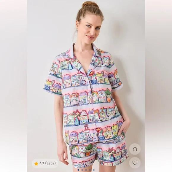 Printfresh x Lenox Spice Village Short PJ Set - Picture 1 of 9